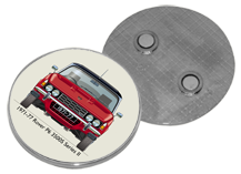 Rover P6 3500S (Series II) 1971-77 Round Fridge Magnet